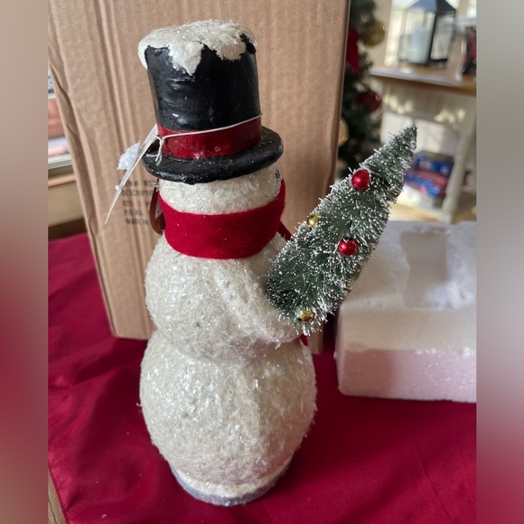 Ragon House Collectible 10.5” Holly Adorned Hat Snowman - Picture 4 of 7
